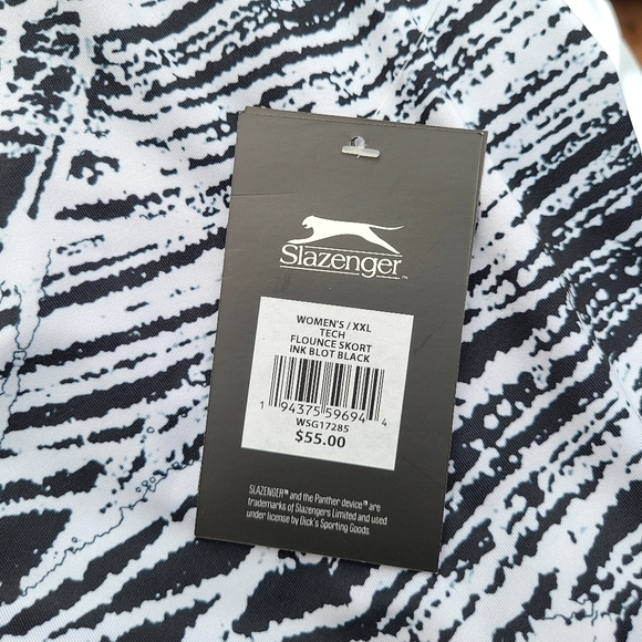 Slazenger Flounce Skort in Ink Blot Black, Geometric Print, Size XXL - Picture 10 of 10